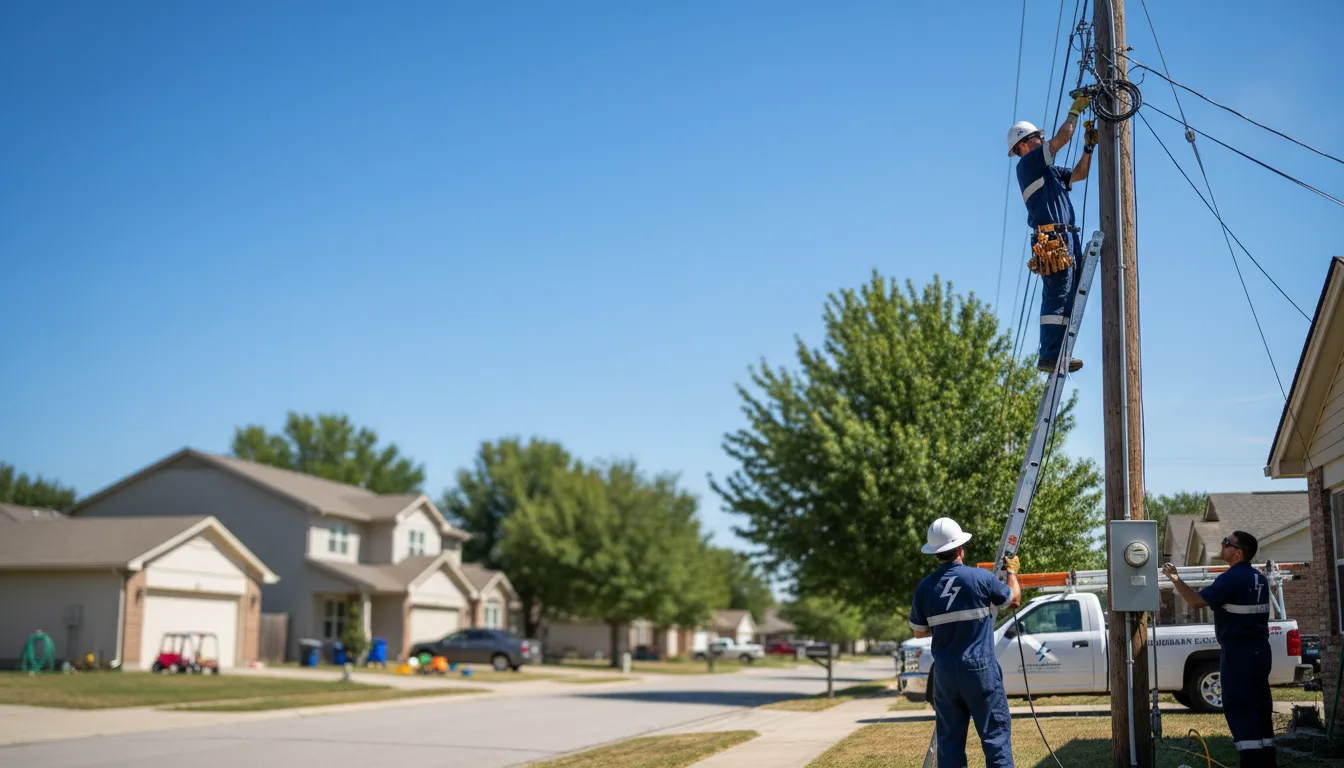 Residential electrician providing installation services in Crandall, TX